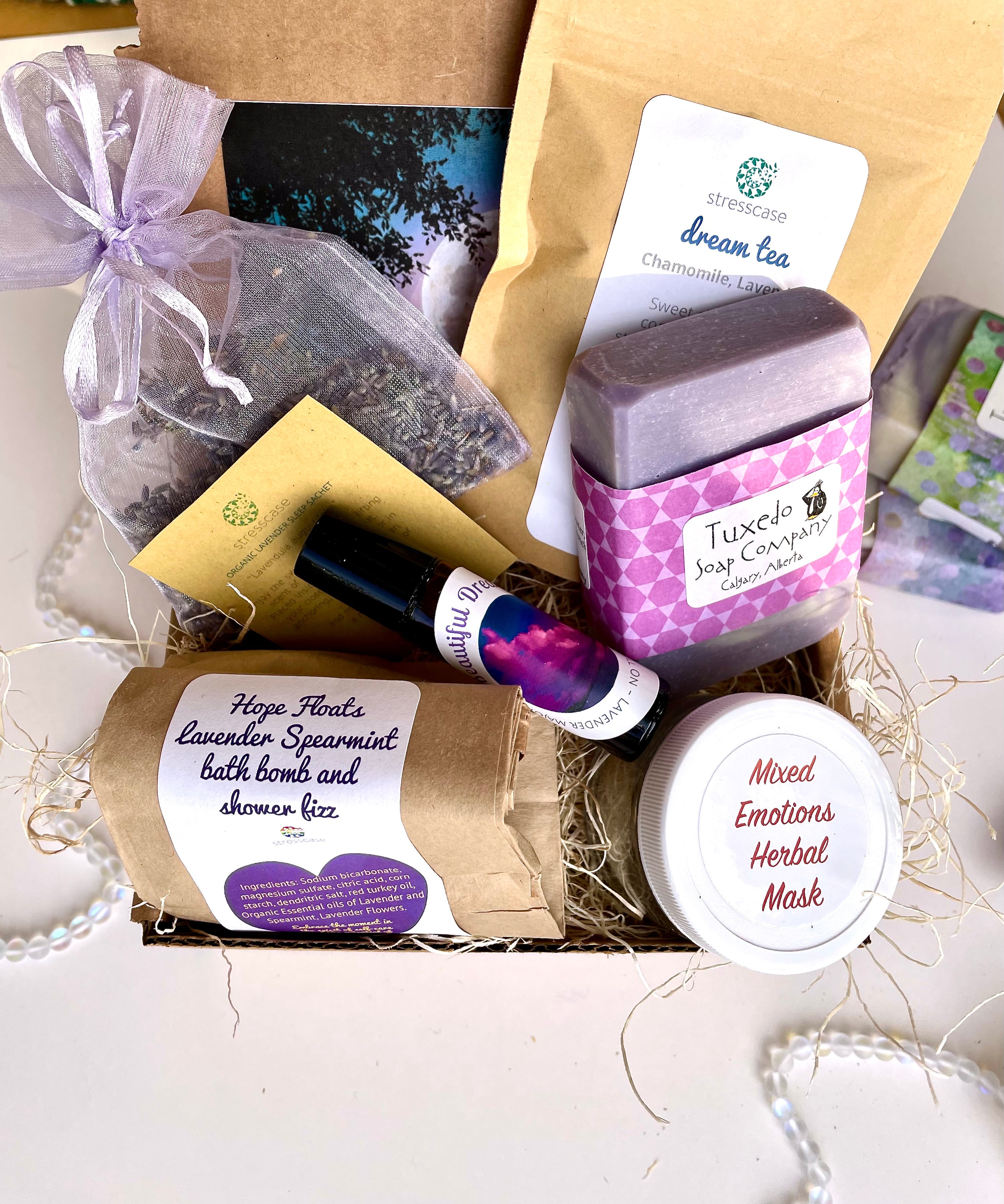 gift baskets Calgary gift shop Calgary gift baskets corporate gifts swag handmade gifts natural apothecary natural gender neutral self-care kit stress relief anxiety relief gifts admin assistant gifts mental health employee gifts personalized gift boxes for recognition.